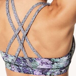 Lululemon Energy Bra Vivid Vision Energy Bra/ Multi Black  Size 6